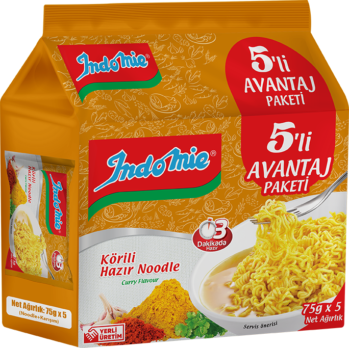 Curry Flavour Instant Noodle 75gx5