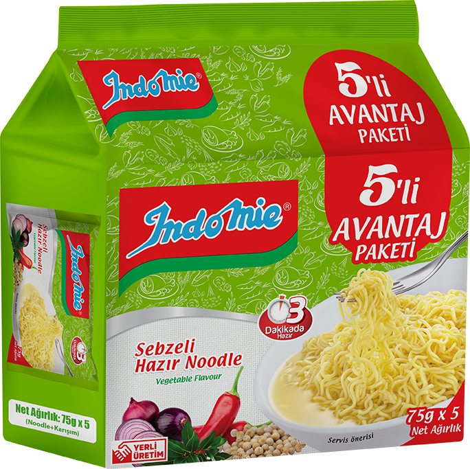 Vegetable Flavour Instant Noodle 75gx5