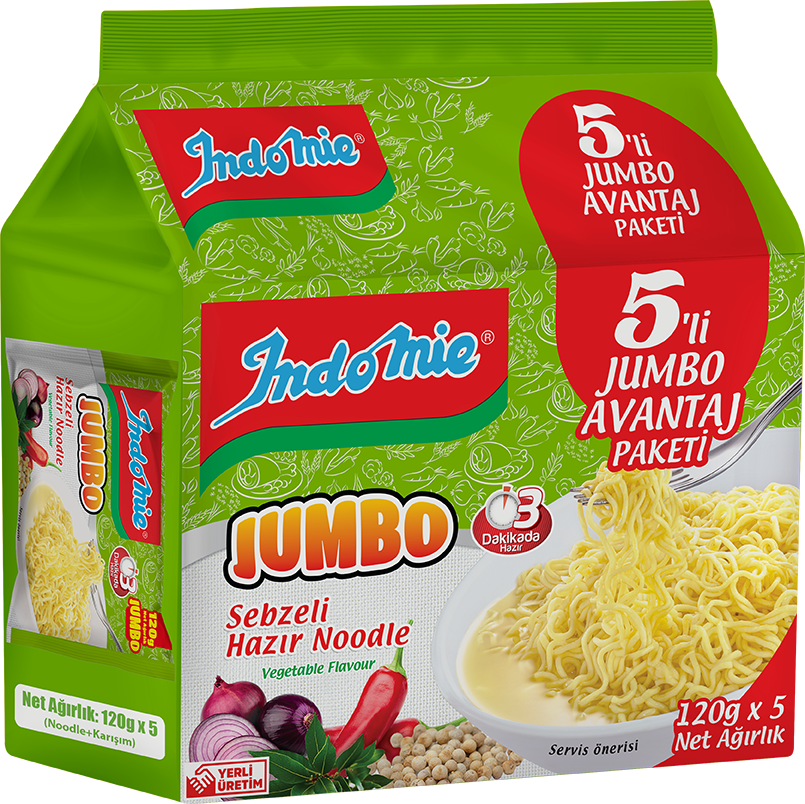 Jumbo Vegetable Flavour Instant Noodle x 5
